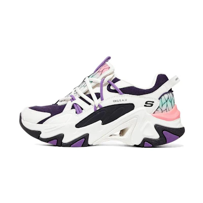 (W) Skechers Demon Slayer 'White Black Purple'