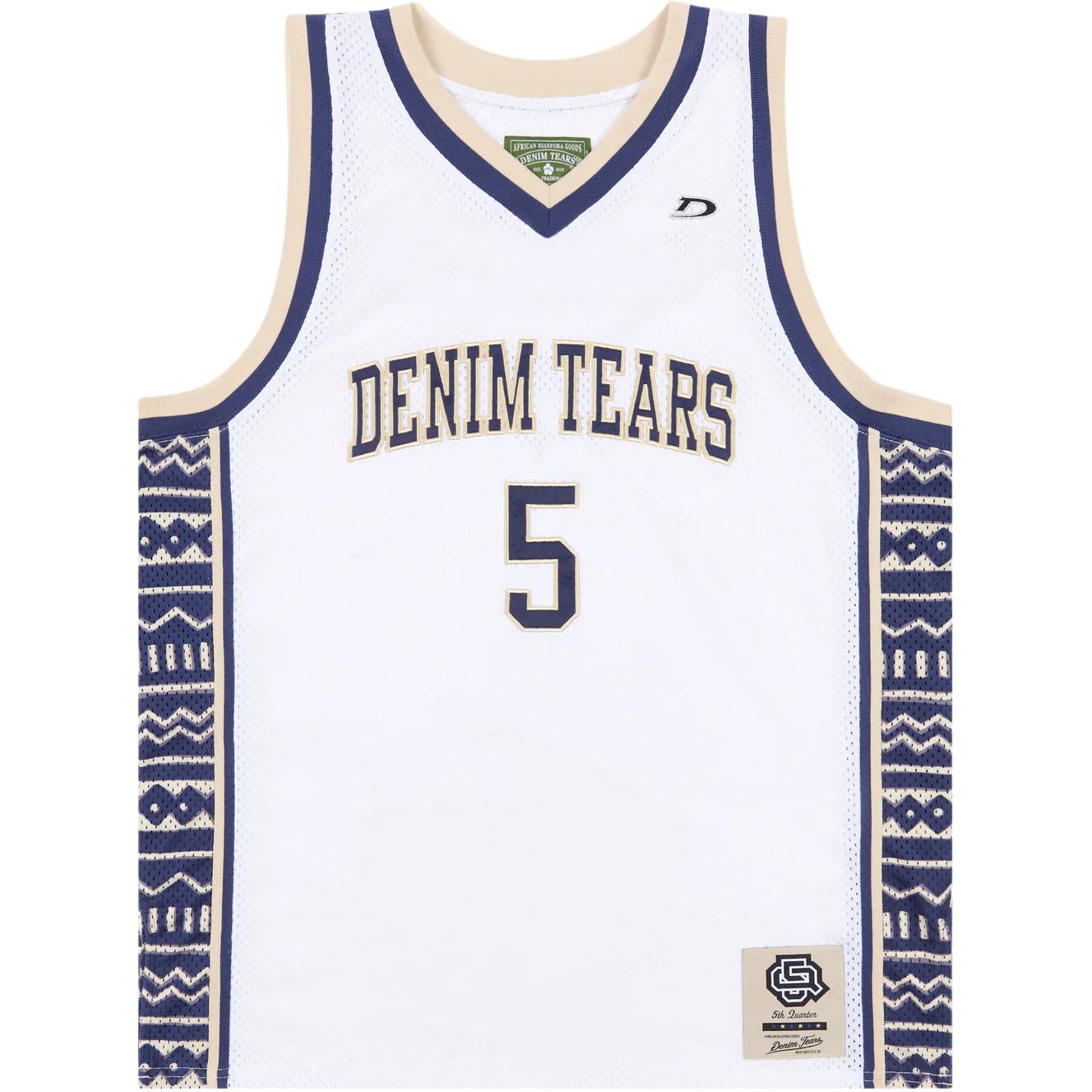 Denim Tears Heavy Mesh Letter Print Sleeveless Basketball Jersey Men. RONLEI970