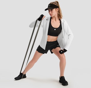 (W) 데상트 라이트웨이트 쿨 니트 우븐 트레이닝 재킷 D4232TWB35 8