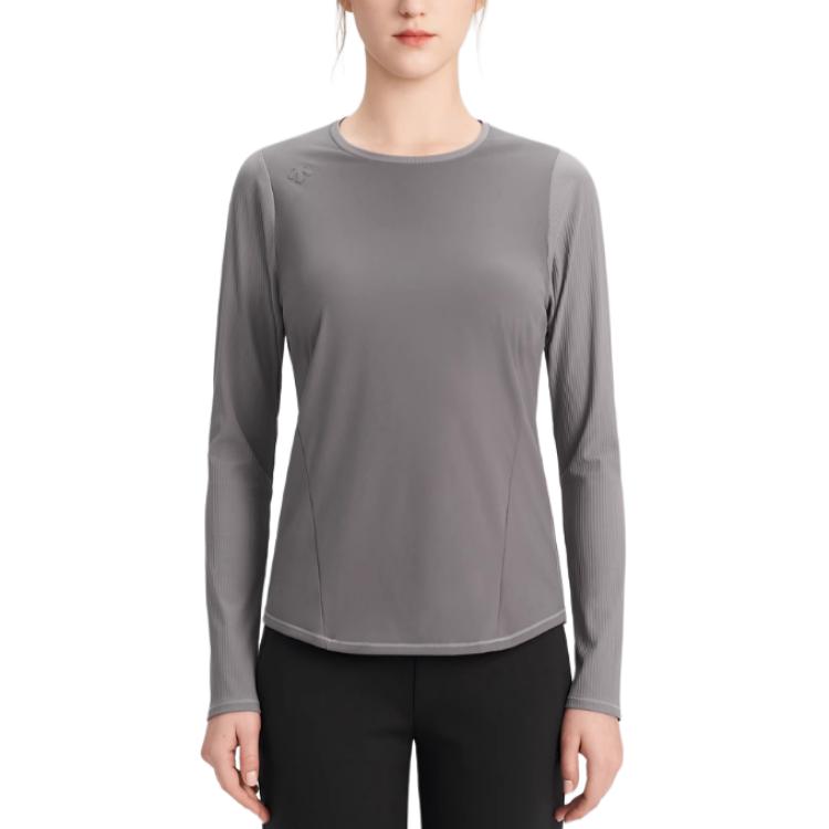 (Women) DESCENTE  Skin-Friendly Crewneck Long Sleeve Raglan T-Shirt. D4132TTL39
