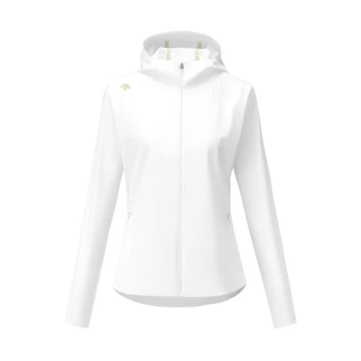 (Women) DESCENTE Solid Color Hooded Zip Windproof Sun Protection Jacket D4332TFT30
