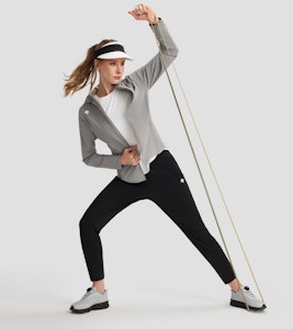 (W) デサント 無地 フード付き ジップ ウィンドブレーカー サンプロテクション ジャケット D4332TFT30 8