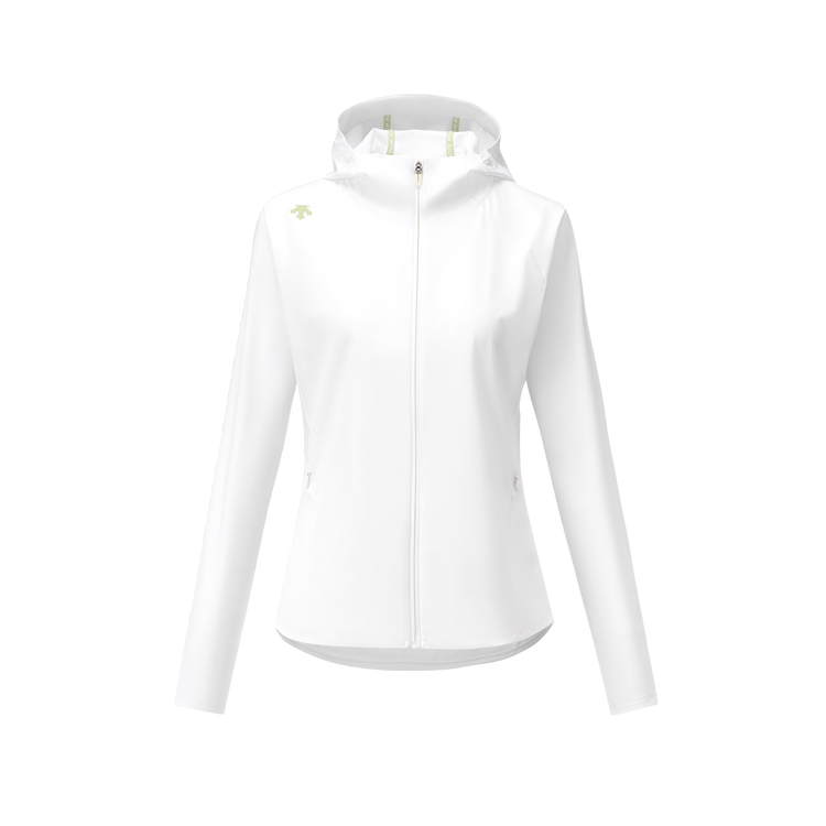 Sizing (W) デサント 無地 フード付き ジップ ウィンドブレーカー サンプロテクション ジャケット D4332TFT30