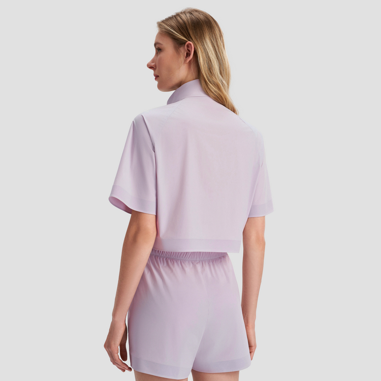 Purchase (W) DESCENTE Studio Series Ungu Jumpsuit Lengan Pendek Tenunan. D4232GWL26