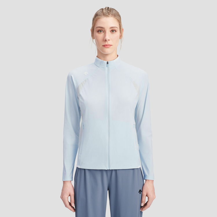 Shop (Women) DESCENTE  Training Knit Sports Jacket with Stand Collar. D4232TFT36