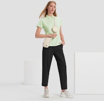 (W) DESCENTE DUALIS Baju Polo Ringan Lembut untuk Perjalanan Bandar. D4232DPS84 3