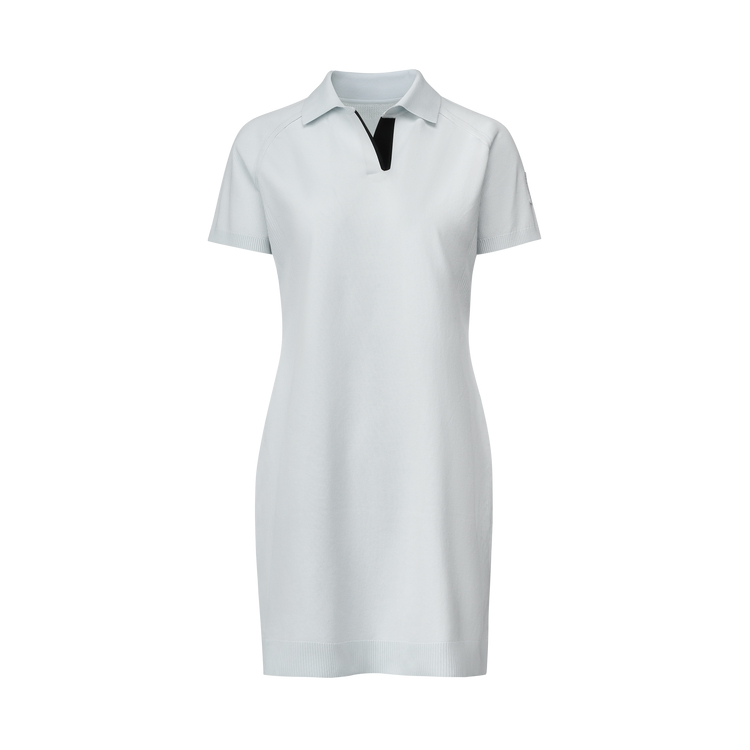 (Women) DESCENTE Dualis  Loose Fit V-Neck Knit Dress for Urban Commuting D4392DOP70