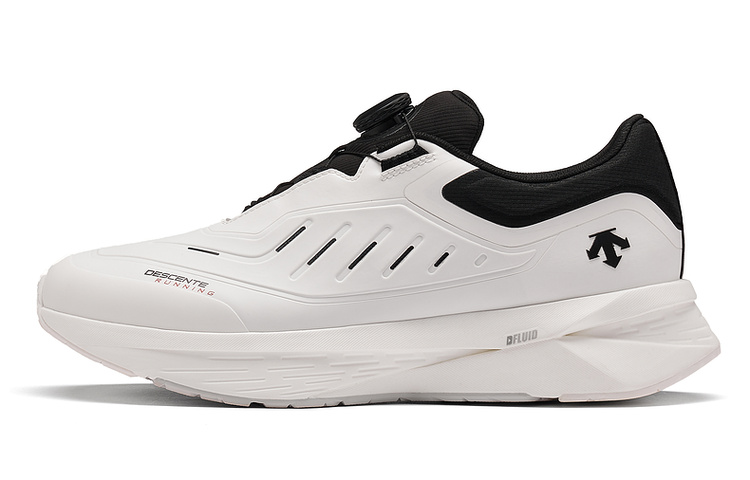(Women) DESCENTE Enerzite Fluid V2 White Low-Top Running Shoes - Stylish & Cushioned D3432RRN28-WT