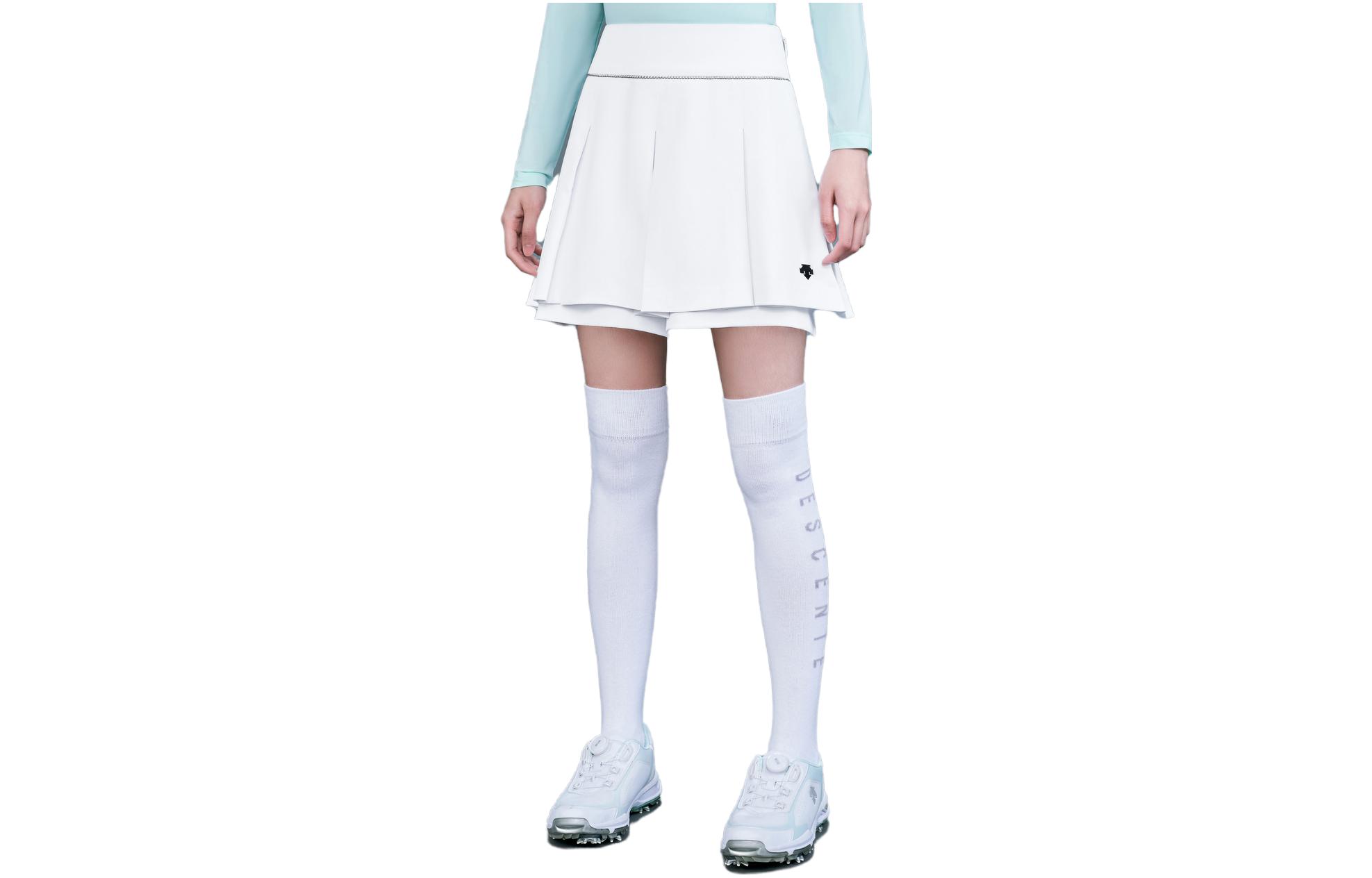 (Women) DESCENTE FIELD  Solid Mid-Waist Straight Golf Sport Skirt. G333WFSK92