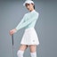 Lookbook (W) DESCENTE FIELD Skirt Golf Sukan Tengah Pinggang Lurus untuk Wanita. G333WFSK92