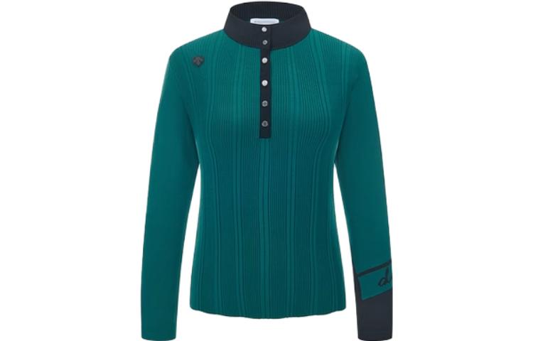 (Women) DESCENTE FIELD FW23  High-Neck Pullover Sweater Green G333WFKP91
