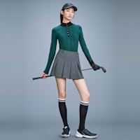 (W) DESCENTE FIELD FW23 高领套头毛衣 绿色 G333WFKP91 Lookbook (W) DESCENTE FIELD FW23 高领套头毛衣 绿色 G333WFKP91