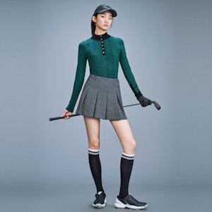 (W) デサント フィールド FW23 ハイネック プルオーバー セーター グリーン G333WFKP91 Lookbook (W) デサント フィールド FW23 ハイネック プルオーバー セーター グリーン G333WFKP91