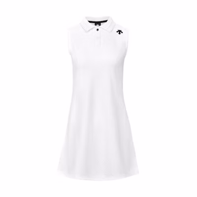 (Women) DESCENTE FIELD Golf Sleeveless Knitted Solid Dress with Logo. G421WFOP59