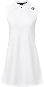 (W) デサント フィールド ゴルフ ロゴ入り ノースリーブ ニットワンピース G421WFOP59 Order (W) デサント フィールド ゴルフ ロゴ入り ノースリーブ ニットワンピース G421WFOP59