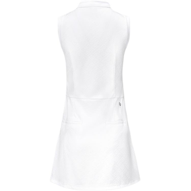 Lookbook (W) Vestido sólido tejido sin mangas DESCENTE FIELD Golf con logo. G421WFOP59