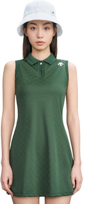 (Women) DESCENTE FIELD Golf Sleeveless Knitted Solid Dress with Logo. G421WFOP59 Details for (Women) DESCENTE FIELD Golf Sleeveless Knitted Solid Dress with Logo. G421WFOP59