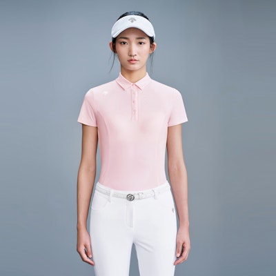 (Women) DESCENTE FIELD Series Breathable Solid Golf Polo Shirt. G333WFTS74 1