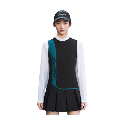 (Women) DESCENTE FW23 FIELD Knit Vest Women’s - Colorblock Pullover Style. G333WFKV91