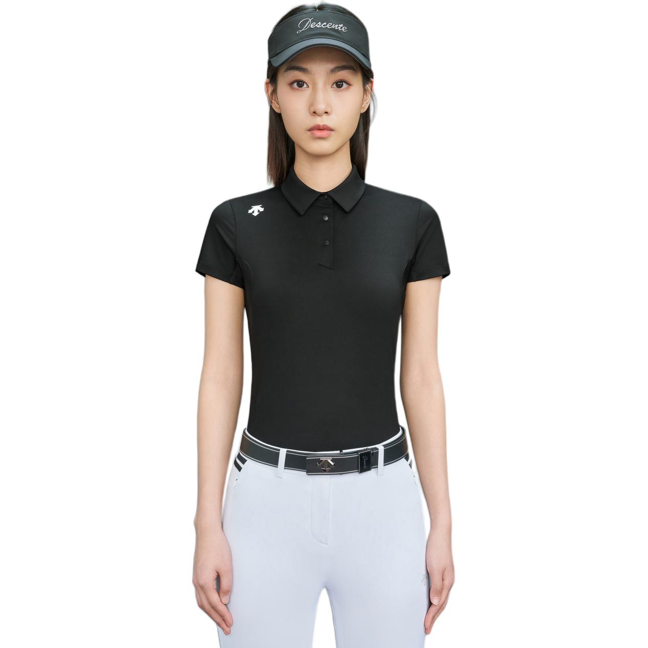 Shop (W) デサント ゴルフ ロゴ サンプロテクト 通気性 半袖 ポロシャツ G433WPTS61