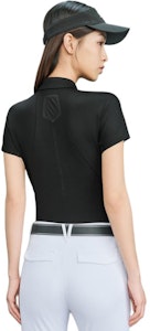 (W) デサント ゴルフ ロゴ サンプロテクト 通気性 半袖 ポロシャツ G433WPTS61 Details for (W) デサント ゴルフ ロゴ サンプロテクト 通気性 半袖 ポロシャツ G433WPTS61