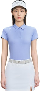 (W) デサント ゴルフ ロゴ サンプロテクト 通気性 半袖 ポロシャツ G433WPTS61 1