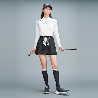 (W) デサントゴルフ フィールドシリーズ プリーツスカート G423WFSK32 3