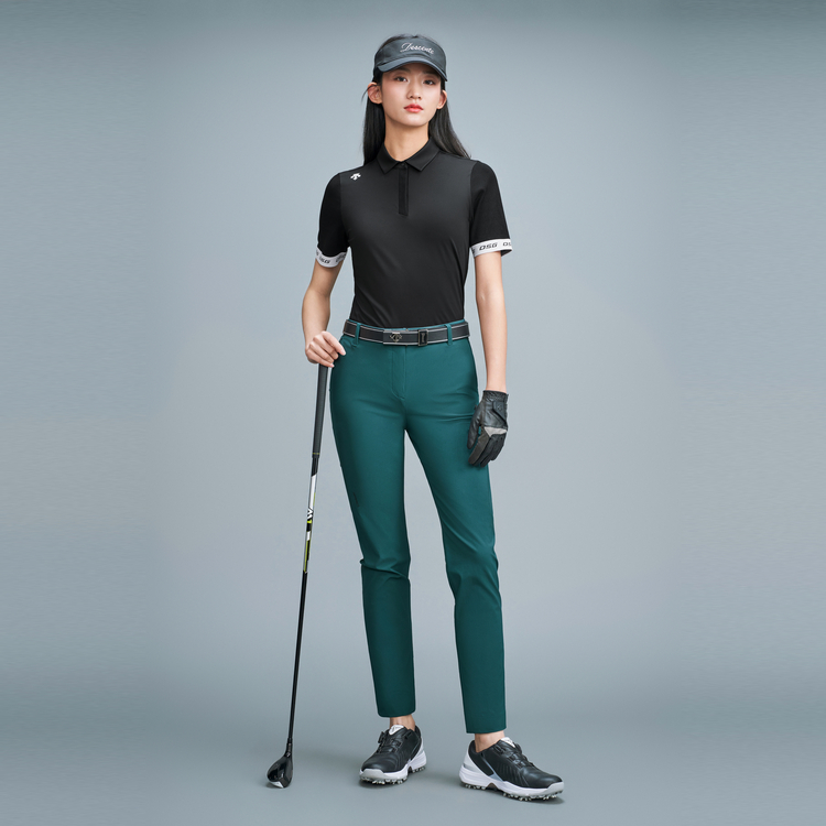 Details for (W) DESCENTE Golf Pro Polo Camiseta Manga Corta Elástica con Protección UV. G413WPTS22