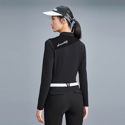 (Women) DESCENTE GOLFFIELD Slim Fit Breathable Long Sleeve Polo Shirt. G343WFTLO2 7