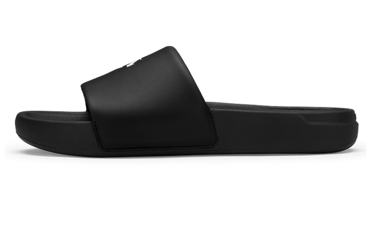 (Women) DESCENTE Modern Style Black Slide Sandals – Soft, Comfy, Non-Slip. D4232LSD43-BK