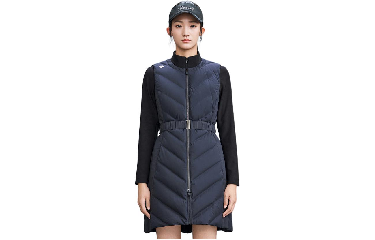 Sizing (Women) DESCENTE PRO  Golf Slim Fit Two-Piece Set with Down Jacket - Solid Color G343WPDJN1