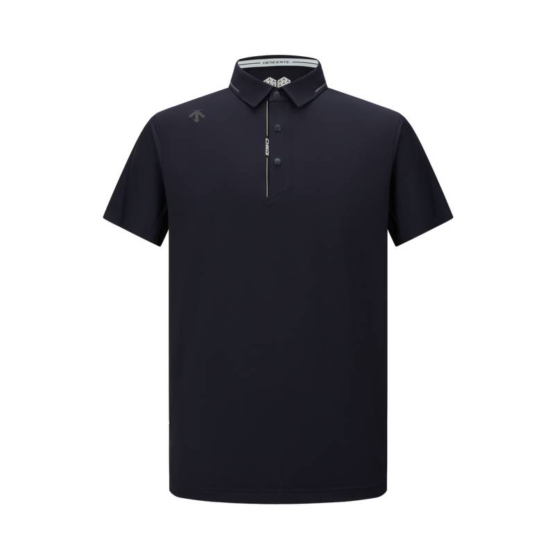 DESCENTE PRO Golf Polo Shirt UPF50+ Sun Protection Cooling Short Sleeve G623MPTS53