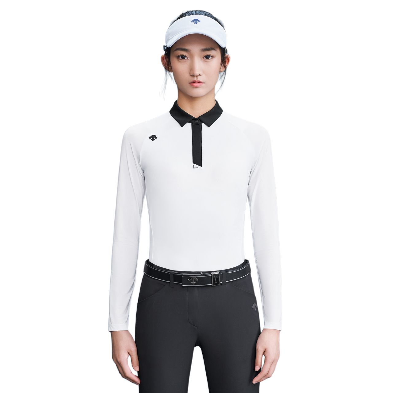(Women) DESCENTE PRO Slim-Fit Long Sleeve Golf Shirt - Casual & Comfortable G333WPTL81