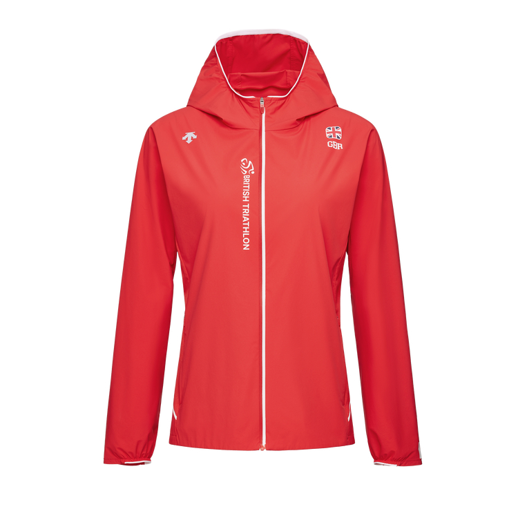 Order (W) DESCENTE RUNNING Jaket Ringan Wanita UPF100 Sunproof Triathlon Team D4232RWB08-1