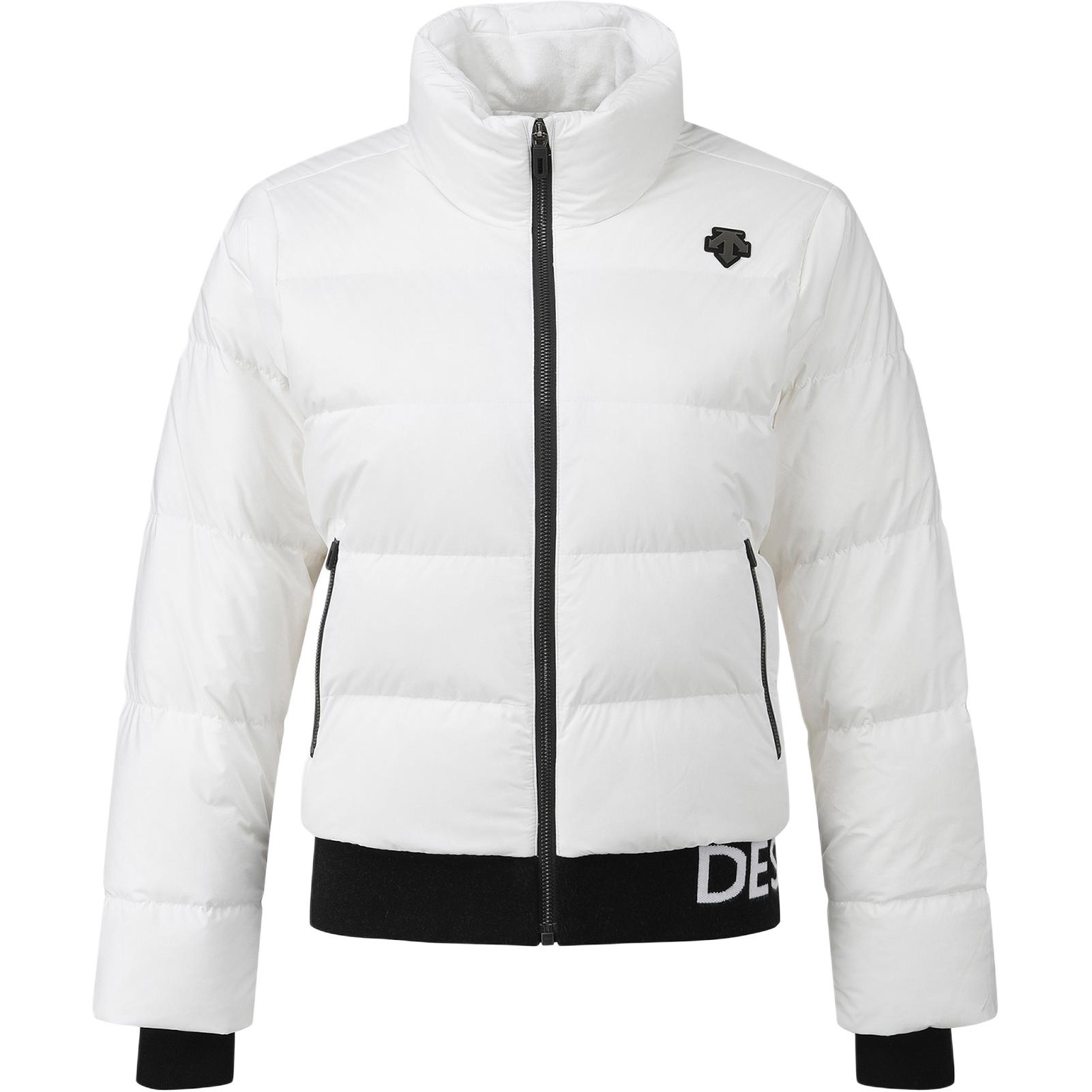 (Women) DESCENTE Short Zip-Up Puffer Jacket with Logo Stand Collar. DP42WFDJO1