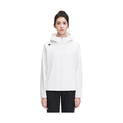 (Women) DESCENTE TRAINING White Hooded Windbreaker Jacket D2292TJK93-