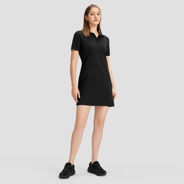 Details for (W) デサント アーバン通勤シリーズ ニットポロ半袖ドレス - 快適＆カジュアル D4232DOP70