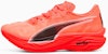 (W) 데비에이트 나이트로 엘리트 3 신발 글로잉 레드-푸마 블랙 309810-06