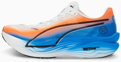 (Women) Deviate Nitro Elite 3 Ekiden Shoes PUMA White-Heat Fire-PUMA Black 313421-01 (Women) Deviate Nitro Elite 3 Ekiden Shoes PUMA White-Heat Fire-PUMA Black 313421-01