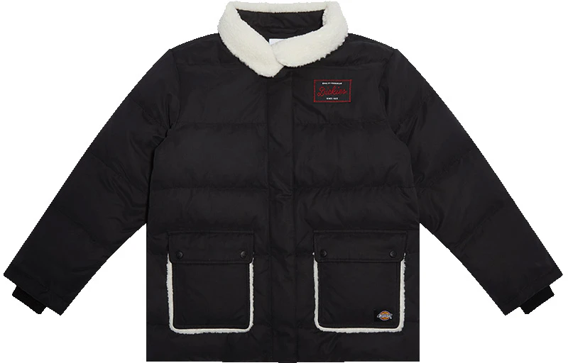 women-dickies-black-casual-jacket-with-lettering-design-dk-009525-blk