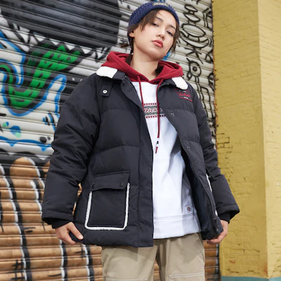(Women) Dickies Black Casual Jacket with Lettering Design DK009525BLK Lookbook (Women) Dickies Black Casual Jacket with Lettering Design DK009525BLK
