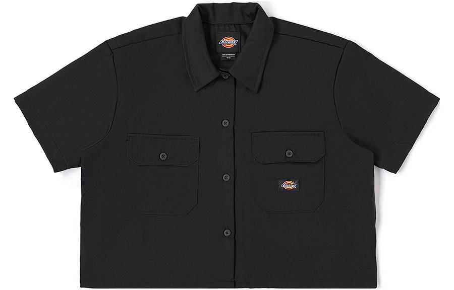 (Women) Dickies FW23 Solid Color Workwear Short-Sleeve Shirt DK012454