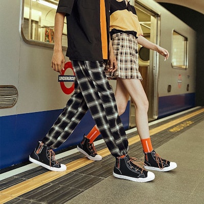 (W) Dickies High-Top Canvas 'Patchwork Hitam - Edisi Korea' 191W50LXS03 Details for (W) Dickies High-Top Canvas 'Patchwork Hitam - Edisi Korea' 191W50LXS03