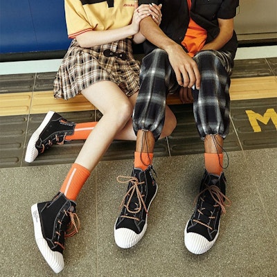 (W) Dickies High-Top Canvas 'Patchwork Hitam - Edisi Korea' 191W50LXS03 Sizing (W) Dickies High-Top Canvas 'Patchwork Hitam - Edisi Korea' 191W50LXS03