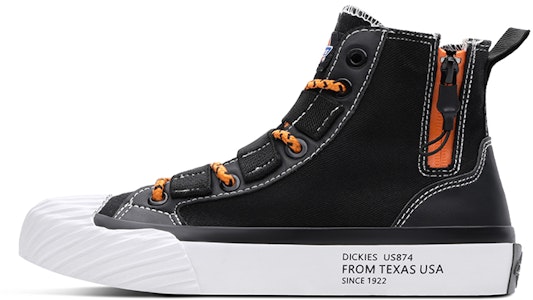 (W) Dickies 高帮帆布鞋 '拼接黑色 - 韩国版' 191W50LXS03 Buy (W) Dickies 高帮帆布鞋 '拼接黑色 - 韩国版' 191W50LXS03