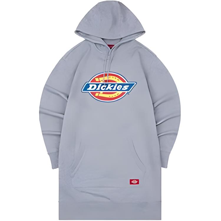 (Women) Dickies Logo Fleece Sweatshirt Dress Women’s Mid Grey DK008185CQ8