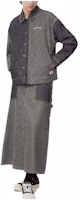 (Women) Dickies Loose-Fit Jacket with Striped Accent and Solid Fabric Design DK010818 (Women) Dickies Loose-Fit Jacket with Striped Accent and Solid Fabric Design DK010818