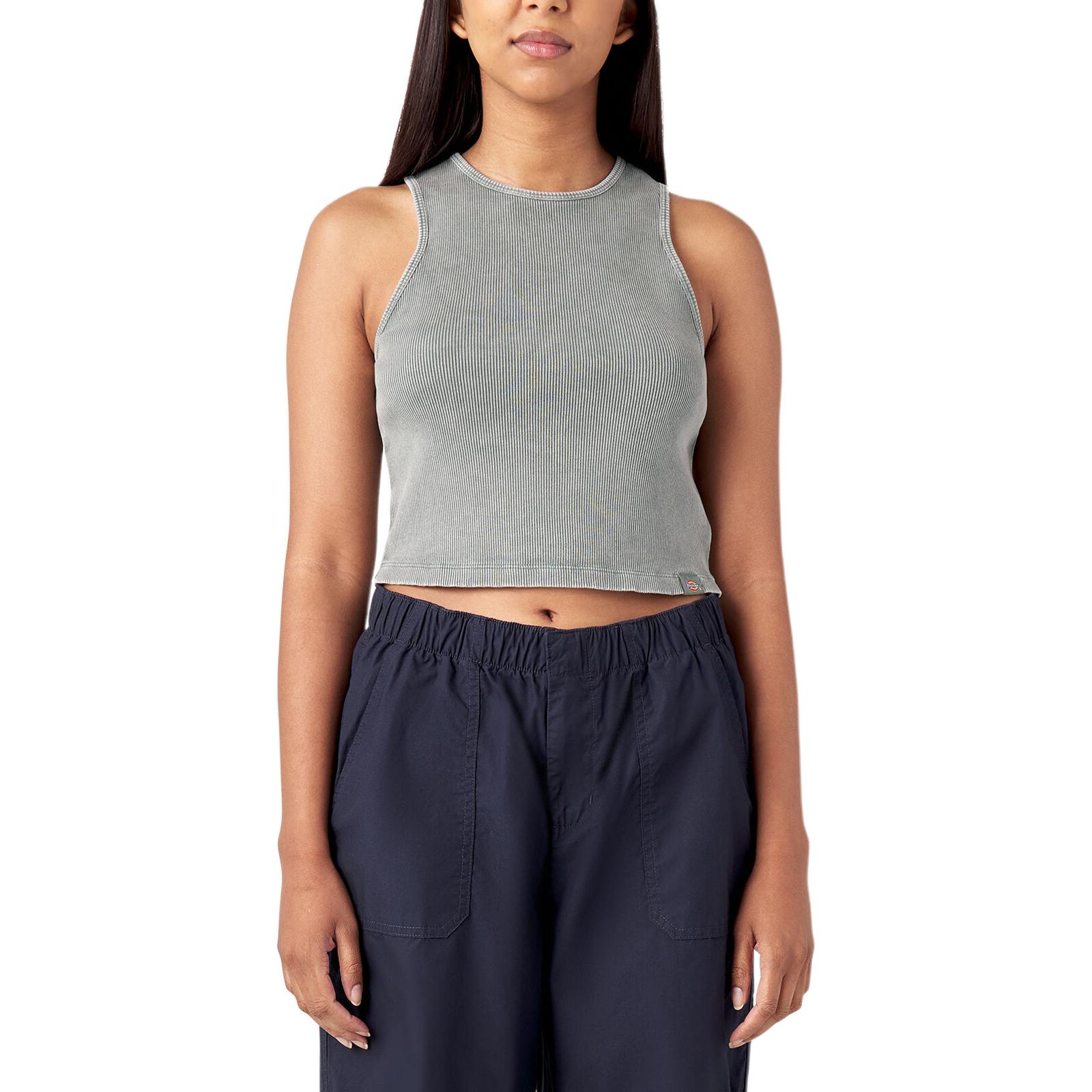 (Women) Dickies Slim Fit Sleeveless Tank Top Deep Forest Green FSR114-AWF