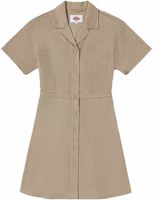 (Women) Dickies Solid Color Workwear Short Sleeve Dress Beige DK011624 (Women) Dickies Solid Color Workwear Short Sleeve Dress Beige DK011624