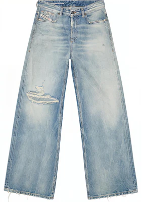 (W) DIESEL 1996 D-Sire SS24宽松直筒破洞牛仔裤 女款 蓝色. A0692609H58-01 Buy (W) DIESEL 1996 D-Sire SS24宽松直筒破洞牛仔裤 女款 蓝色. A0692609H58-01